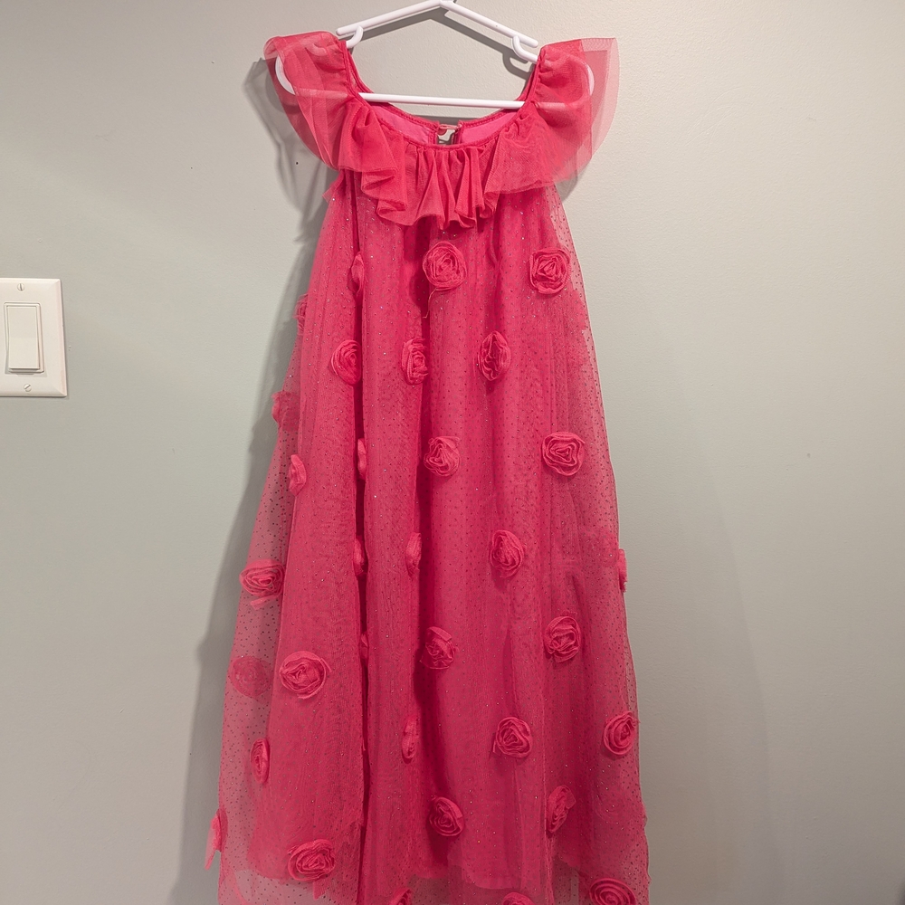 Chasing Fireflies Pink Rosette Dress